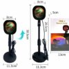 Rechargeable Rainbow Projection Lamp Sunset Lamp Projection Atmosphere Sunset Lamp
