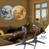 0868846d-6b0f-443f-90a7-eef3df0b6616.jpg 2 In 1 Star Projector Earth And Moon Projection Lamp 360 Rotating Bracket USB Led Night Light For Bedroom Decoration