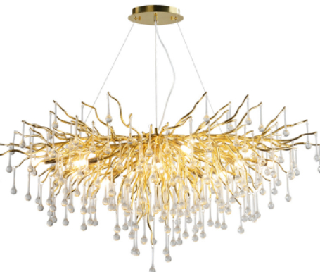 0bea2b29-7b04-4fb4-86c4-080aca00bc98.jpg Postmodern Light Luxury Chandelier Water Drop Crystal Lamp Atmosphere