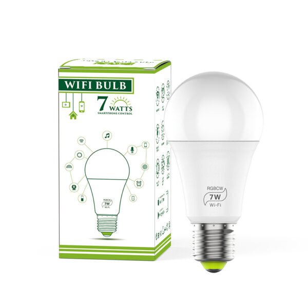 100185190871.jpg LED Smart Wifi Bulb Supports Alexa And Googleled Voice Control Colorful Lights
