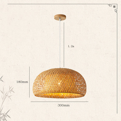 1389726366465.jpg Bamboo Woven Simple Japanese Creative Pastoral Chandelier