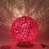 1549040750240.jpg Amazon Hot Selling Creative Linen Table Lamp Novel and Unique LED Intelligent USB7 Color RGB16 Color Remote Control Rattan Ball Lamp