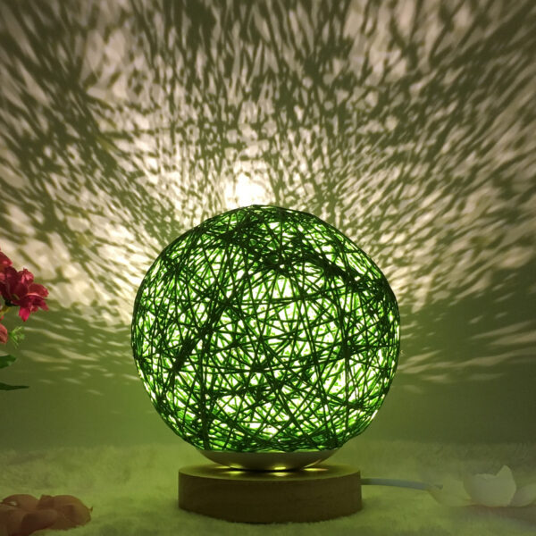 15573507969902.jpg Amazon Hot Selling Creative Linen Table Lamp Novel and Unique LED Intelligent USB7 Color RGB16 Color Remote Control Rattan Ball Lamp