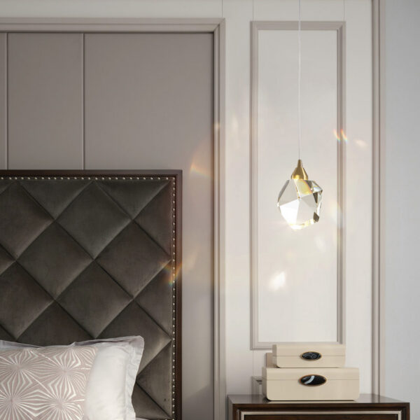 1617001047918.jpg All Copper Light Luxury Crystal Chandelier Modern Minimalist Restaurant Three-Head Chandelier