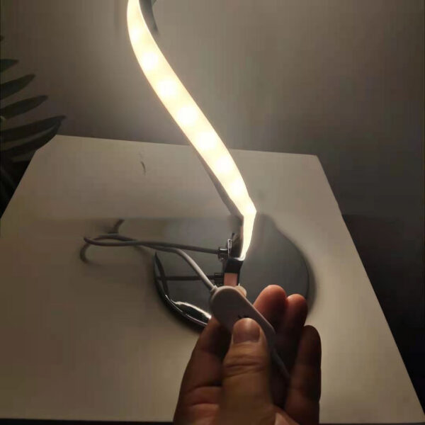 1618986530625.jpg LED Spiral Table Lamp Curved Desk Bedside Lamp Cool White Warm White Touch Dimming Desk Lamp For Living Room Reading Home Decor