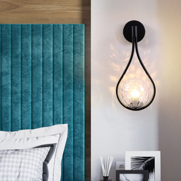 1619581416152.jpg Nordic Bedroom Bedside Led Wall Lamp Golden Personality Home Lighting
