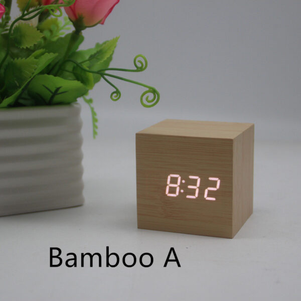 1619755001366.jpg Minimalist Cube shaped sound-sensitive wooden digital clock with temperature display