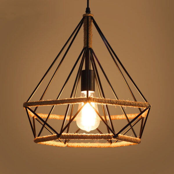 1622891454482.jpg Rustic Twine Lamp Industrial Style Retro Chandelier
