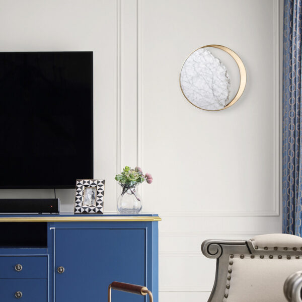 1623137868177.jpg Marble Bedside LED Wall Lamp Creative Art Design Eclipse Wall Sconce Lighting