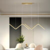 LED Chandelier Minimalist Design for Living Room Bedroom Kitchen Creative Art Wall Suspension Light Fixtures