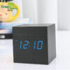 198547060883.jpg Minimalist Cube shaped sound-sensitive wooden digital clock with temperature display