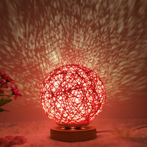 21003891971312.jpg Amazon Hot Selling Creative Linen Table Lamp Novel and Unique LED Intelligent USB7 Color RGB16 Color Remote Control Rattan Ball Lamp
