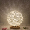 2665149850637.jpg Amazon Hot Selling Creative Linen Table Lamp Novel and Unique LED Intelligent USB7 Color RGB16 Color Remote Control Rattan Ball Lamp