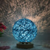 3707619291861.jpg Amazon Hot Selling Creative Linen Table Lamp Novel and Unique LED Intelligent USB7 Color RGB16 Color Remote Control Rattan Ball Lamp