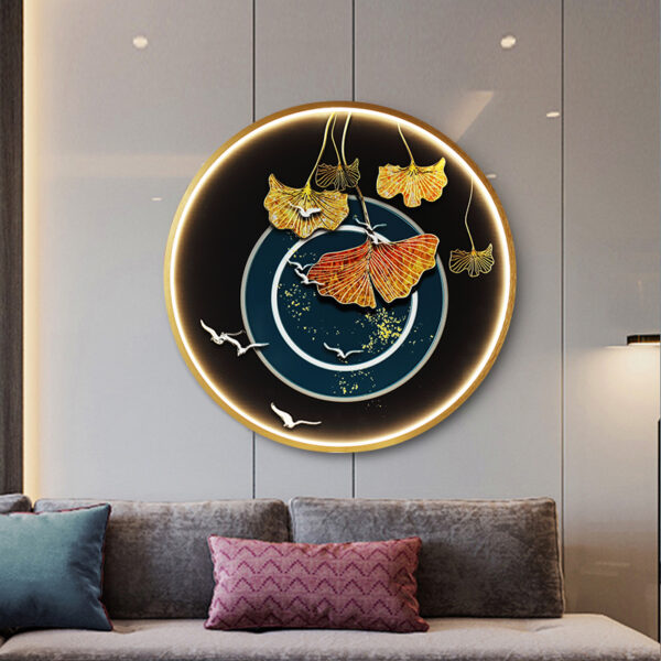 384c4bf7-9b5f-4aea-b4c0-3b4448c6e3d3.jpg Three Dimensional Relief Entryway Decorative Painting Lamp Circular Background Wall Landscape Mural Lamp