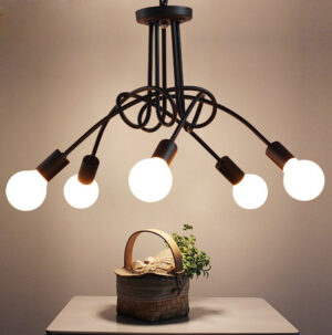 3892211062_1270733983.jpg Iron Art Creative Minimalist Ceiling Lamp Iron Tube Chandelier
