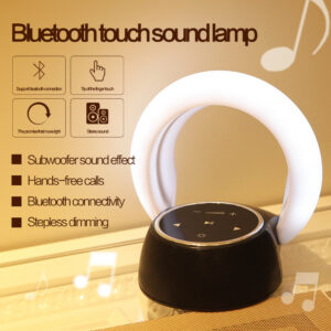 3eefd529-89b3-4e58-965c-afa26f259560.jpg Creative Bluetooth Subwoofer Stereo Speaker LED Desk Lamp Stepless Dimming Folding Touch Atmosphere Night Light