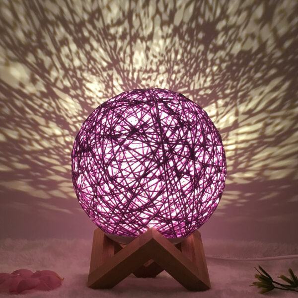 49583586036553.jpg Amazon Hot Selling Creative Linen Table Lamp Novel and Unique LED Intelligent USB7 Color RGB16 Color Remote Control Rattan Ball Lamp