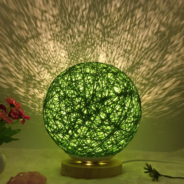 567571479804.jpg Amazon Hot Selling Creative Linen Table Lamp Novel and Unique LED Intelligent USB7 Color RGB16 Color Remote Control Rattan Ball Lamp