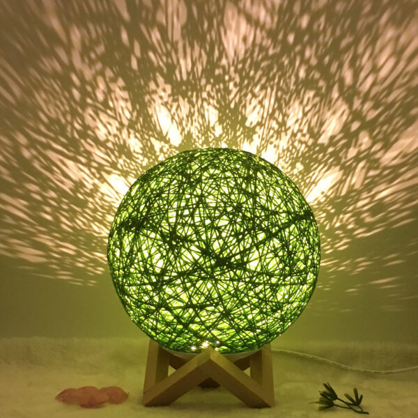 59052858474969.jpg Amazon Hot Selling Creative Linen Table Lamp Novel and Unique LED Intelligent USB7 Color RGB16 Color Remote Control Rattan Ball Lamp