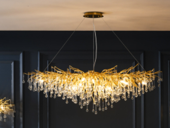 5d51ca16-00ef-4761-9a57-66c01d79b45d.jpg Postmodern Light Luxury Chandelier Water Drop Crystal Lamp Atmosphere