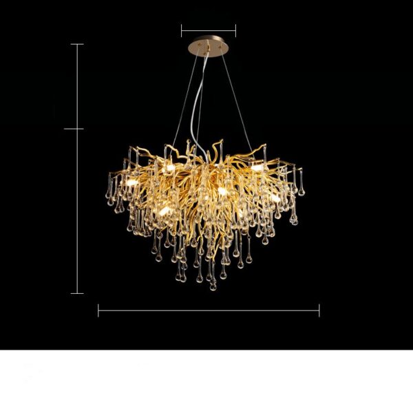 606356ca-5efe-4dcb-9b5c-f2e4bb7901f7.jpg Postmodern Light Luxury Chandelier Water Drop Crystal Lamp Atmosphere