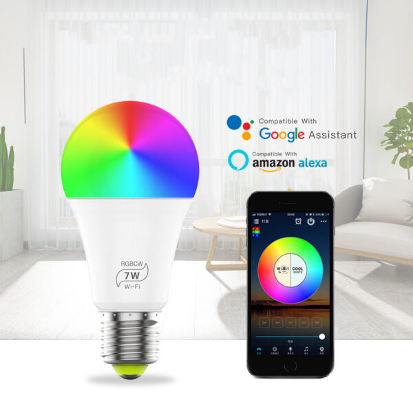 686643365194.jpg LED Smart Wifi Bulb Supports Alexa And Googleled Voice Control Colorful Lights