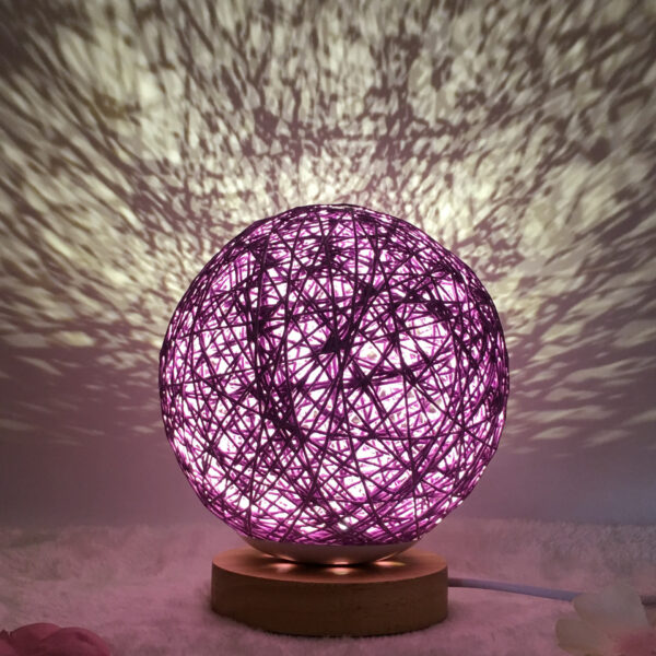 739023197280.jpg Amazon Hot Selling Creative Linen Table Lamp Novel and Unique LED Intelligent USB7 Color RGB16 Color Remote Control Rattan Ball Lamp