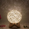 911379119957.jpg Amazon Hot Selling Creative Linen Table Lamp Novel and Unique LED Intelligent USB7 Color RGB16 Color Remote Control Rattan Ball Lamp