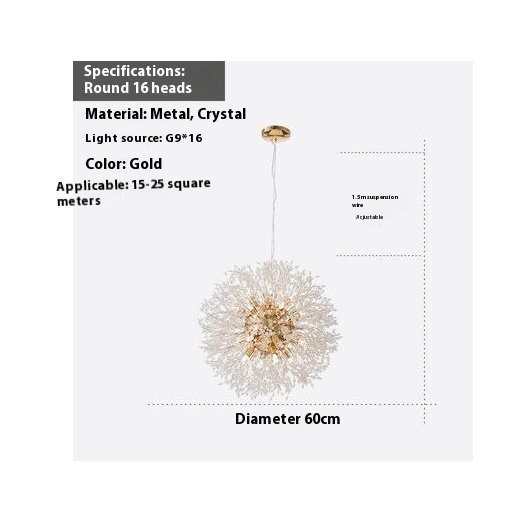 9732c063-e750-4bd6-8e10-2b76ea5f4296_trans.jpeg Dandelion Crystal Chandelier Restaurant Bedroom Clothing Shop Lighting