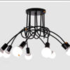 Iron Art Creative Minimalist  Ceiling Lamp Iron Tube Chandelier
