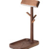 Nordic Black Walnut Solid Wood LED Table Lamp Key Holder Rechargeable Desk