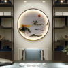 d734bde6-65f7-44cb-ae72-9056bdff3ca8.jpg Three Dimensional Relief Entryway Decorative Painting Lamp Circular Background Wall Landscape Mural Lamp