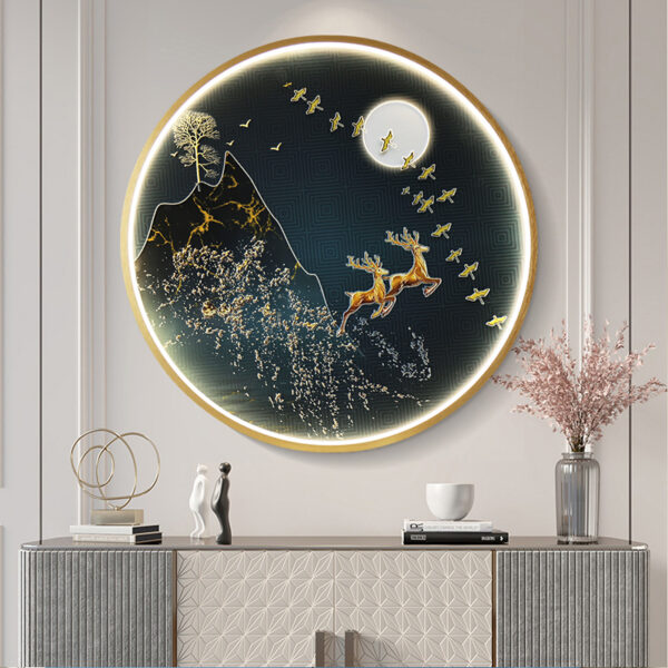 e026de91-780a-424f-a8e6-bf0c905aeb23.jpg Three Dimensional Relief Entryway Decorative Painting Lamp Circular Background Wall Landscape Mural Lamp