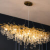 f24bd0e3-0606-4954-a759-fad01dbd4c6b.jpg Postmodern Light Luxury Chandelier Water Drop Crystal Lamp Atmosphere