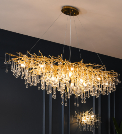 f9a37c18-4901-4b6e-bf56-242b5adfce21.jpg Postmodern Light Luxury Chandelier Water Drop Crystal Lamp Atmosphere