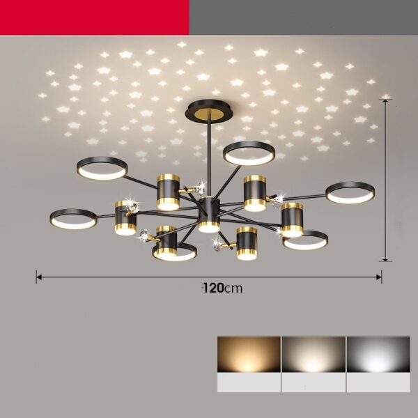 fee9a52f-1221-4bf1-8296-911b0922818e.jpg Light Luxury Chandelier Nordic Star Lamp Combination Whole House Package